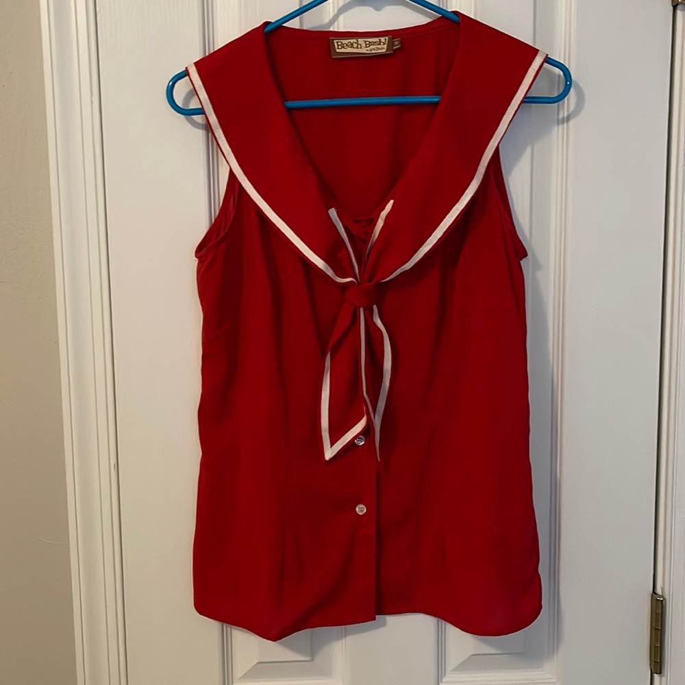 Beach Bash by Tatyana red sailor top